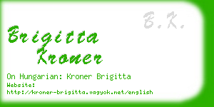 brigitta kroner business card